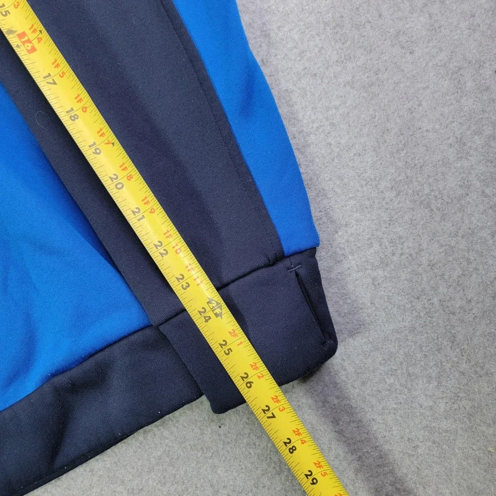 The North Face Hoodie Mens Large Blue Full Zip Fleece Logo High Neck Lined